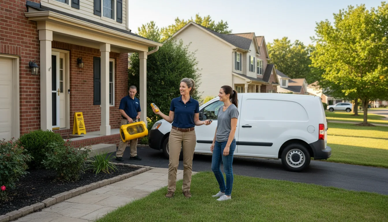 Residential water damage restoration in Enid, MS